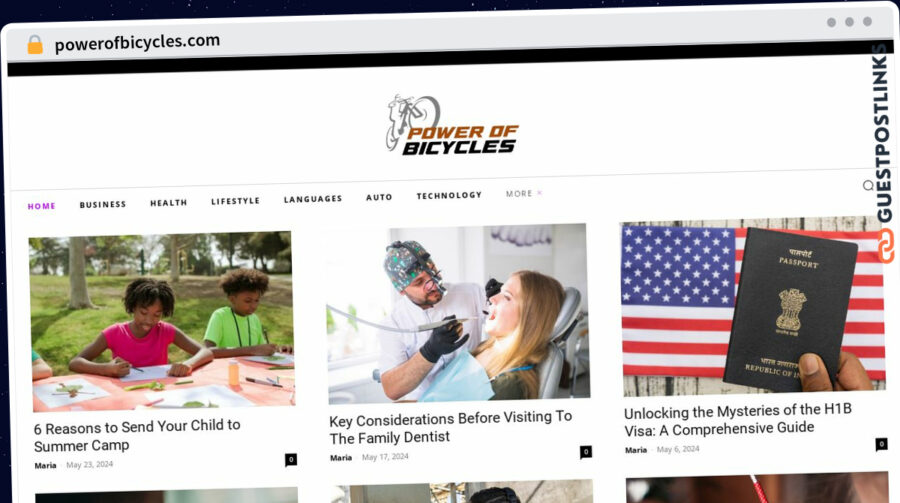 Publish Guest Post on powerofbicycles.com