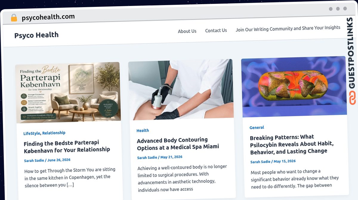 Publish Guest Post on psycohealth.com