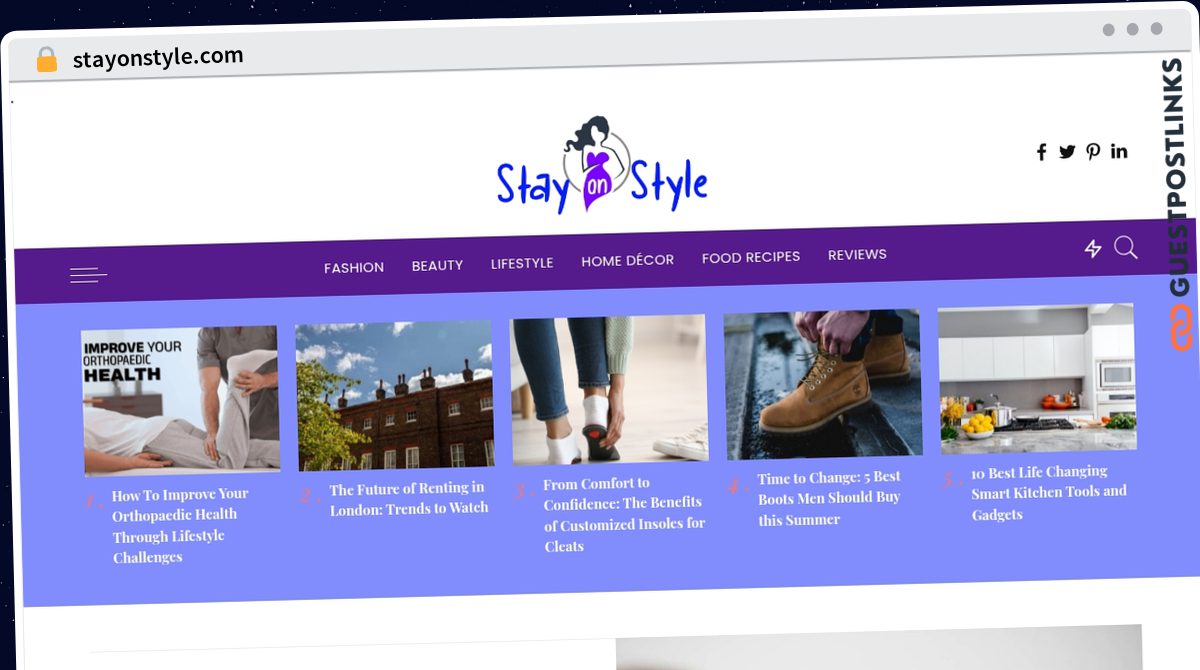 Publish Guest Post on stayonstyle.com