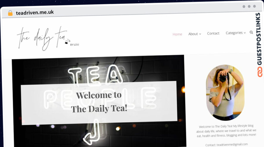 Publish Guest Post on teadriven.me.uk