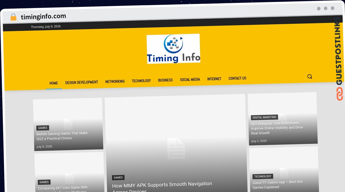 Publish Guest Post on timinginfo.com
