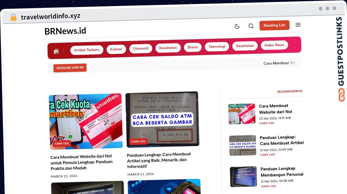 Publish Guest Post on travelworldinfo.xyz