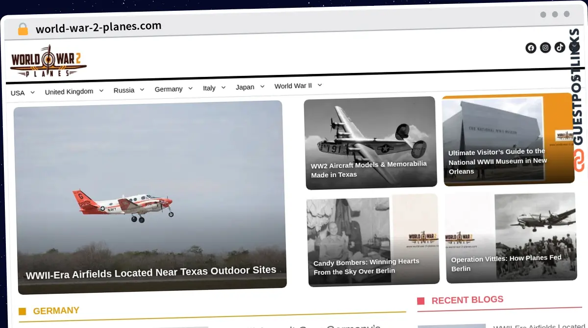 Publish Guest Post on world-war-2-planes.com