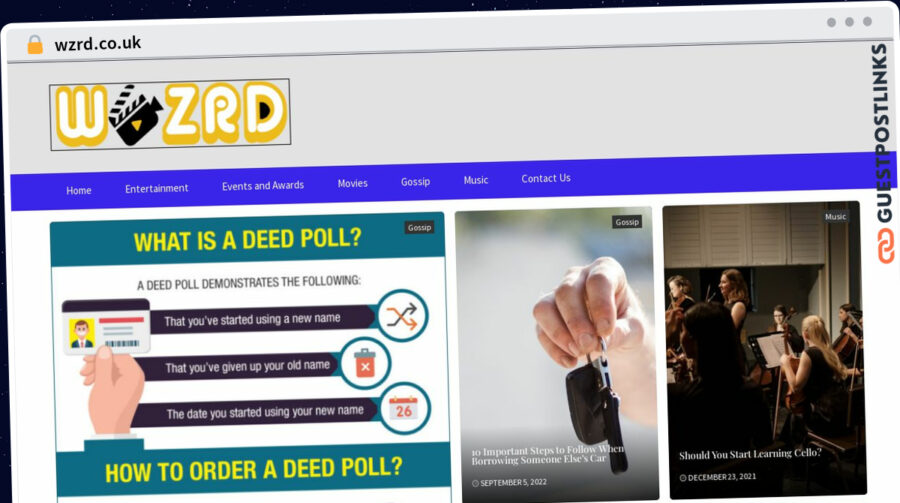Publish Guest Post on wzrd.co.uk
