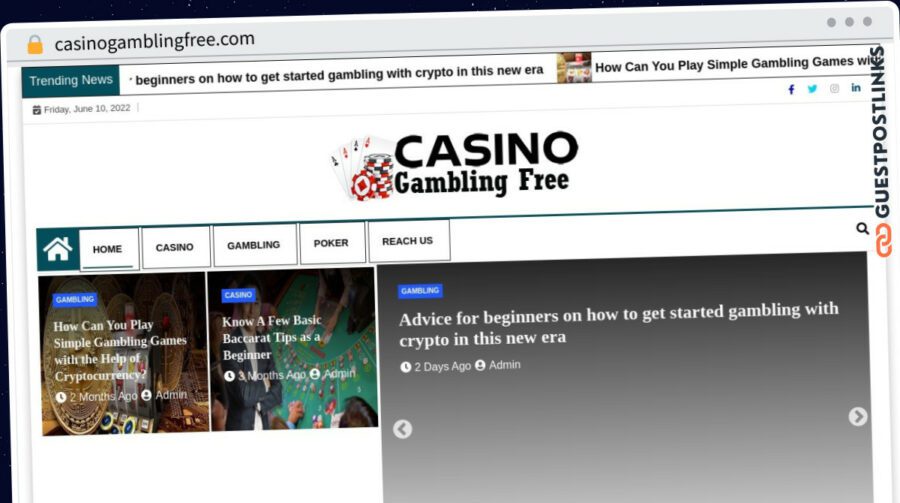 Publish Guest Post on casinogamblingfree.com