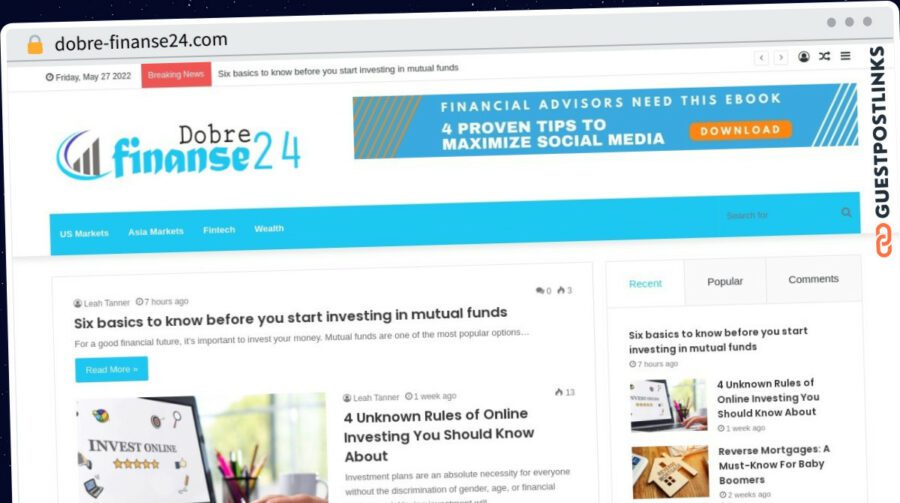 Publish Guest Post on dobre-finanse24.com