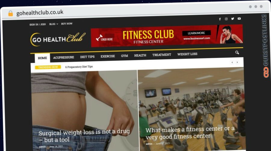 Publish Guest Post on gohealthclub.co.uk