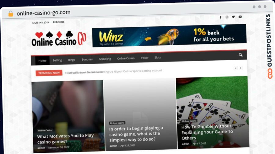 Publish Guest Post on online-casino-go.com