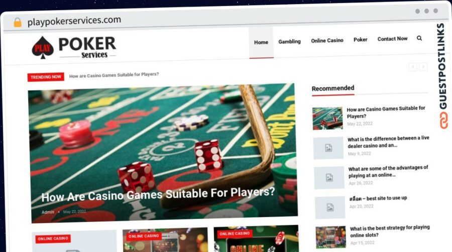 Publish Guest Post on playpokerservices.com