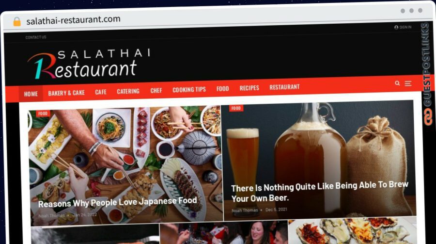 Publish Guest Post on salathai-restaurant.com