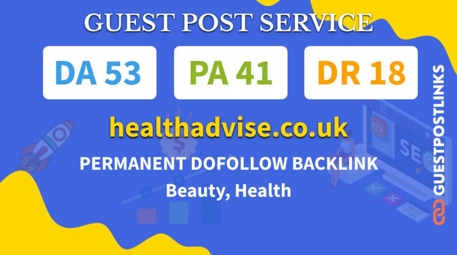 Buy Guest Post on healthadvise.co.uk