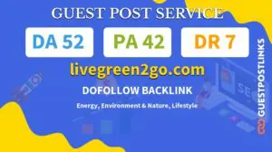 Buy Guest Post on livegreen2go.com