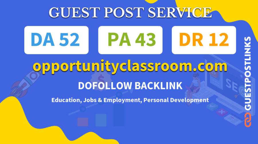 Buy Guest Post on opportunityclassroom.com