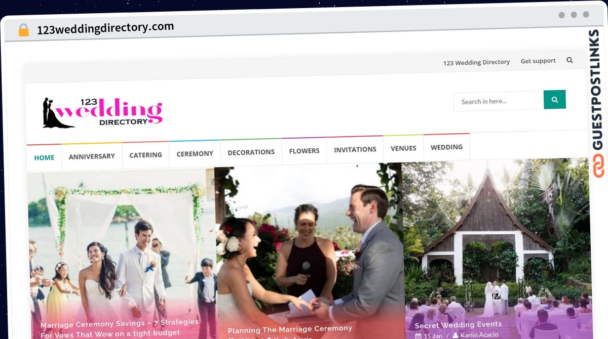 Publish Guest Post on 123weddingdirectory.com