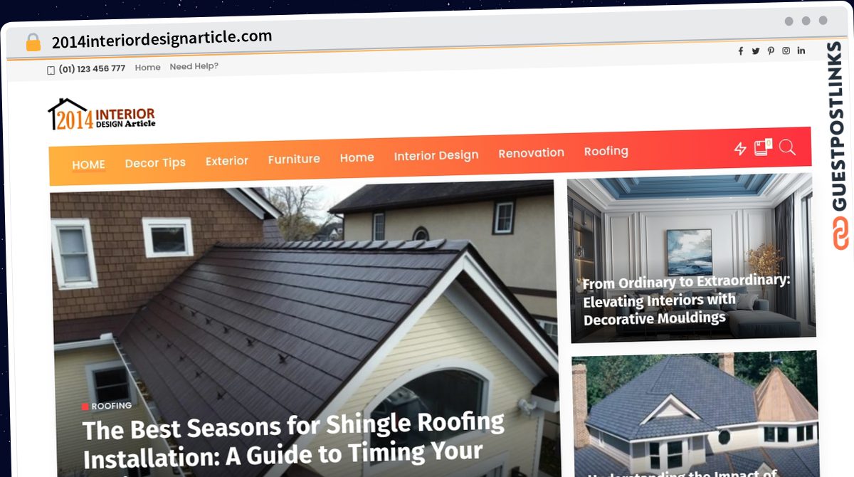 Publish Guest Post on 2014interiordesignarticle.com