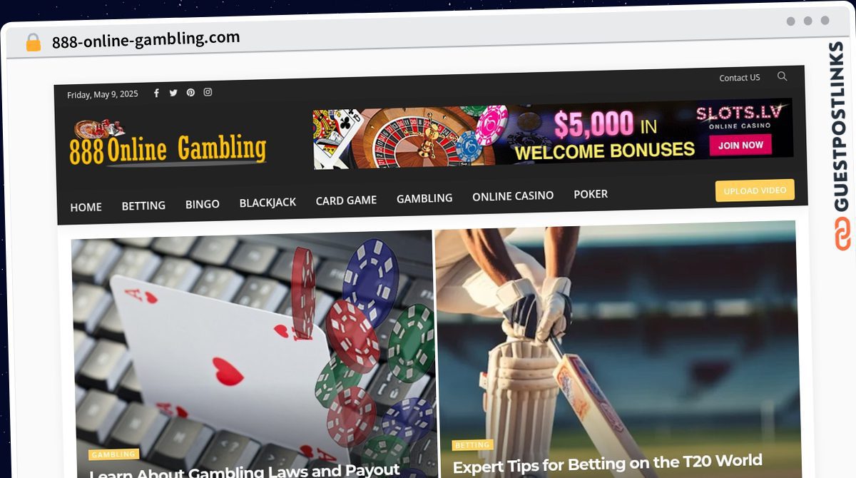 Publish Guest Post on 888-online-gambling.com