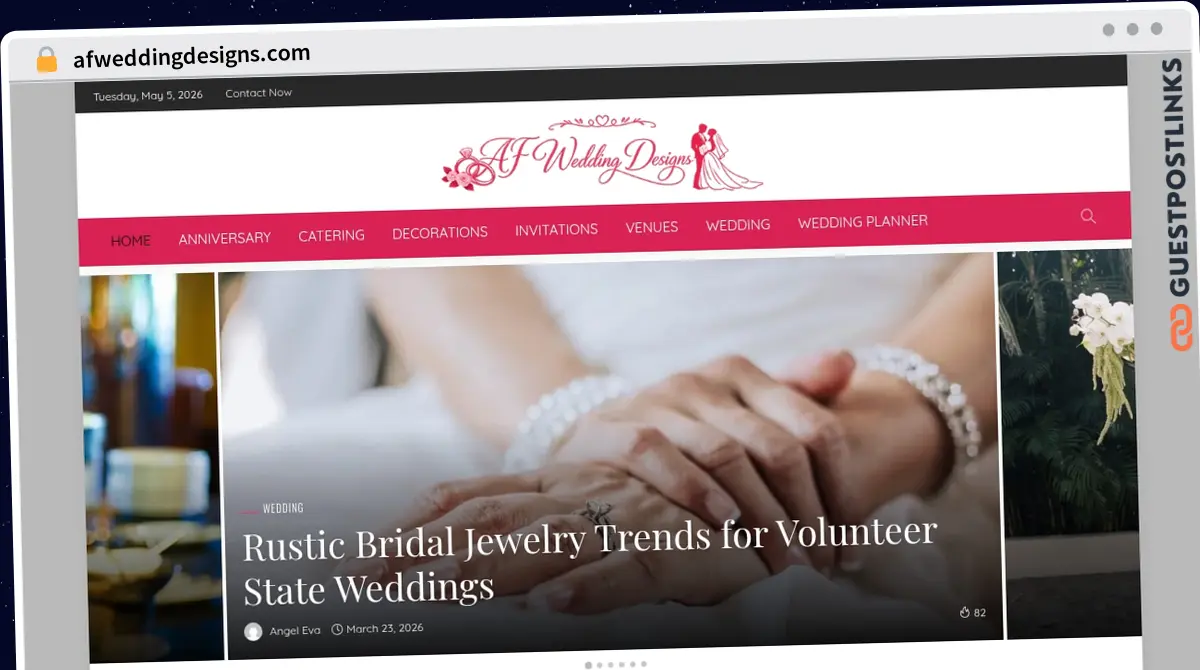 Publish Guest Post on afweddingdesigns.com
