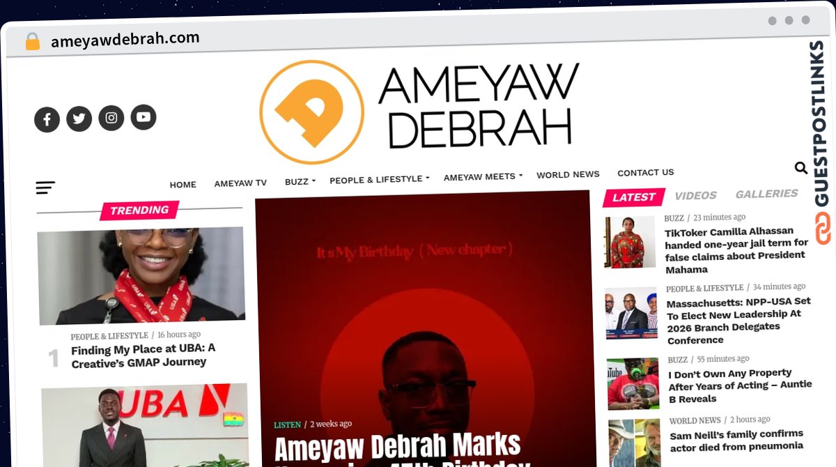 Publish Guest Post on ameyawdebrah.com