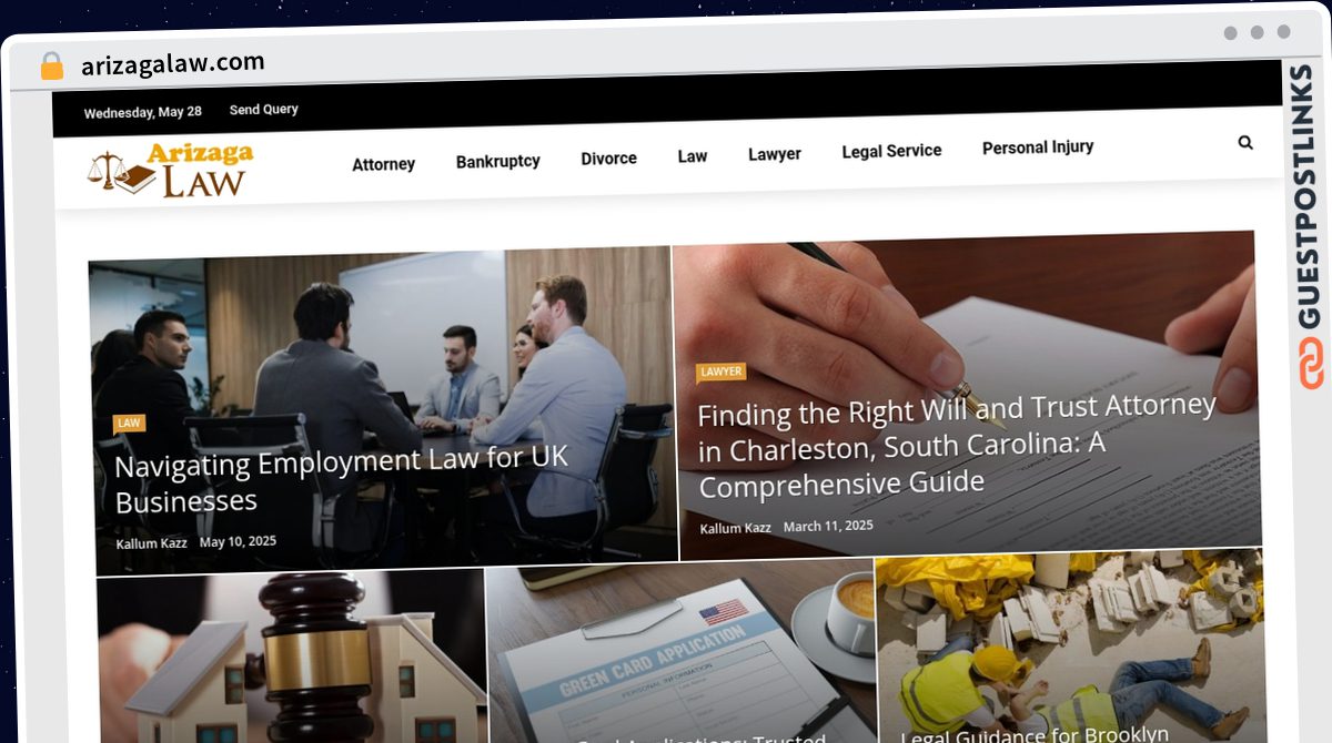 Publish Guest Post on arizagalaw.com