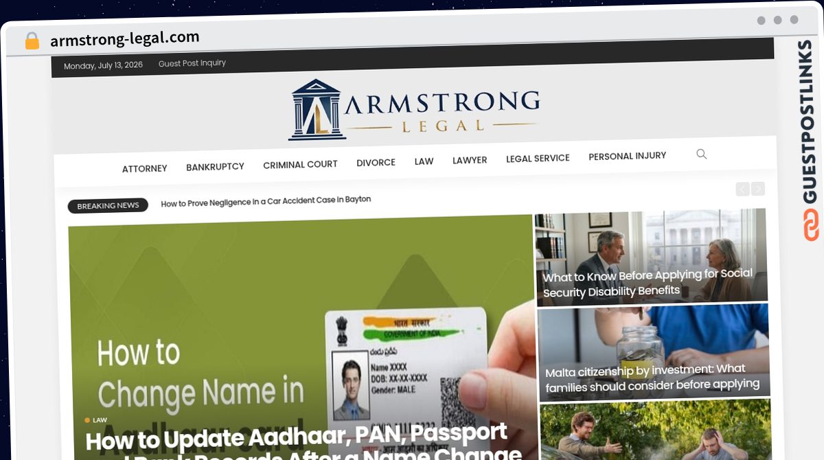 Publish Guest Post on armstrong-legal.com