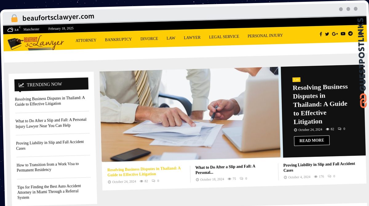 Publish Guest Post on beaufortsclawyer.com