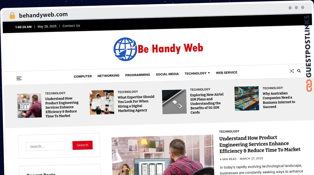 Publish Guest Post on behandyweb.com