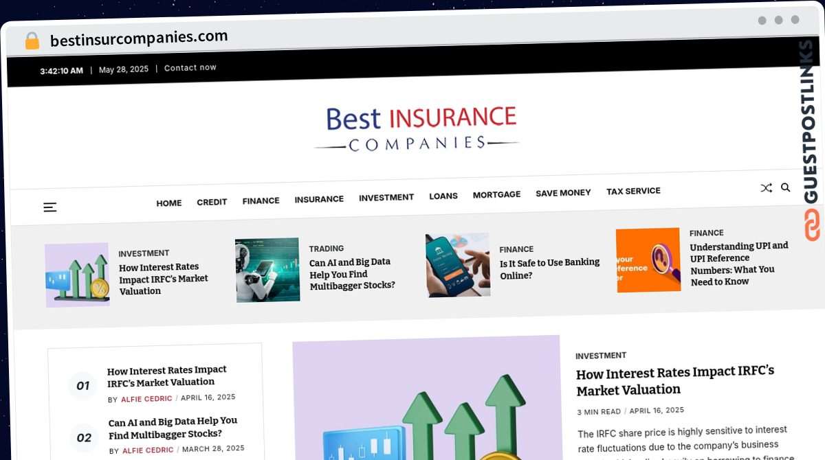 Publish Guest Post on bestinsurcompanies.com