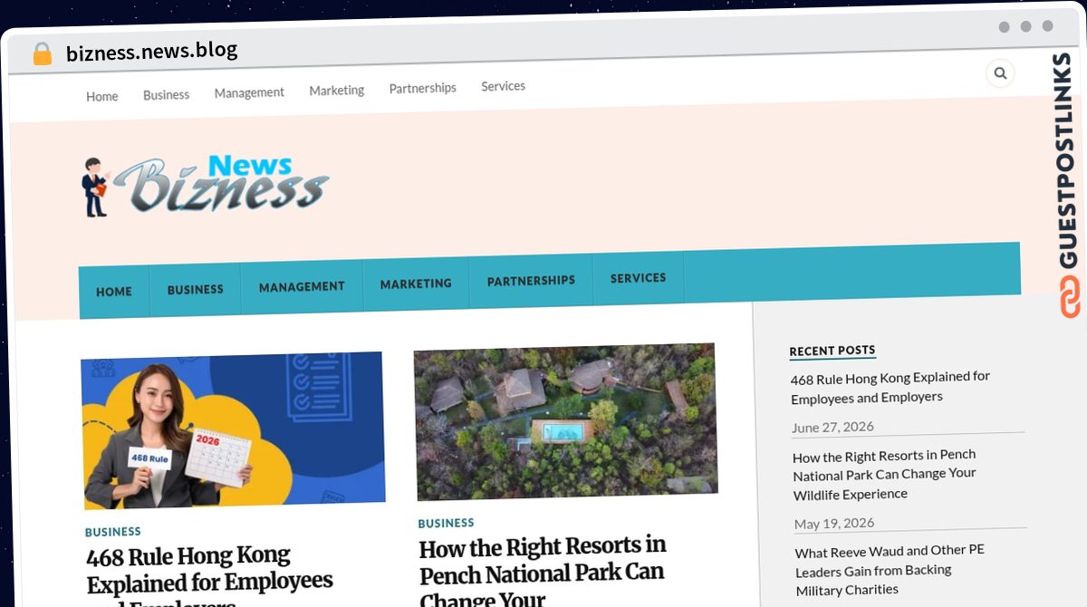 Publish Guest Post on bizness.news.blog