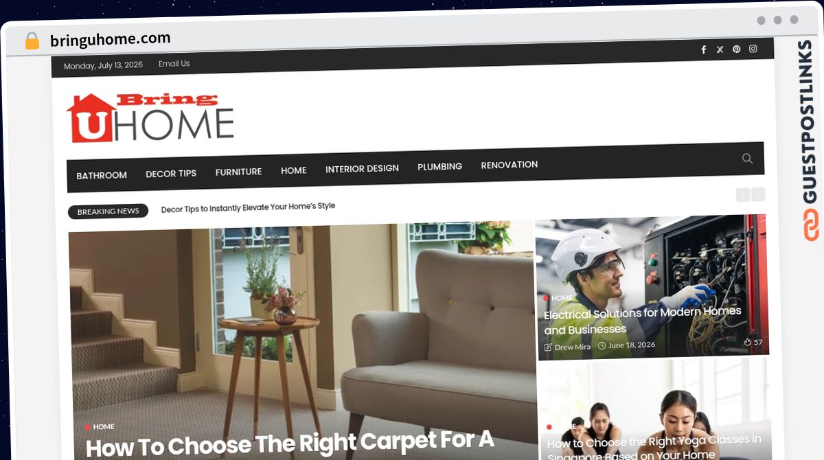 Publish Guest Post on bringuhome.com