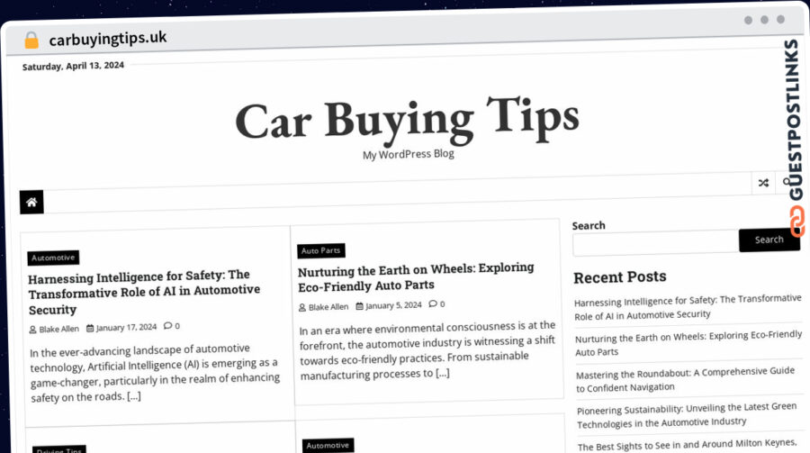 Publish Guest Post on carbuyingtips.uk