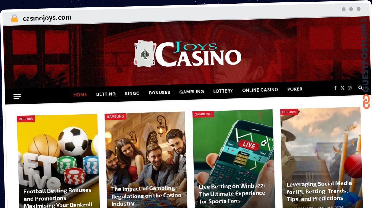 Publish Guest Post on casinojoys.com