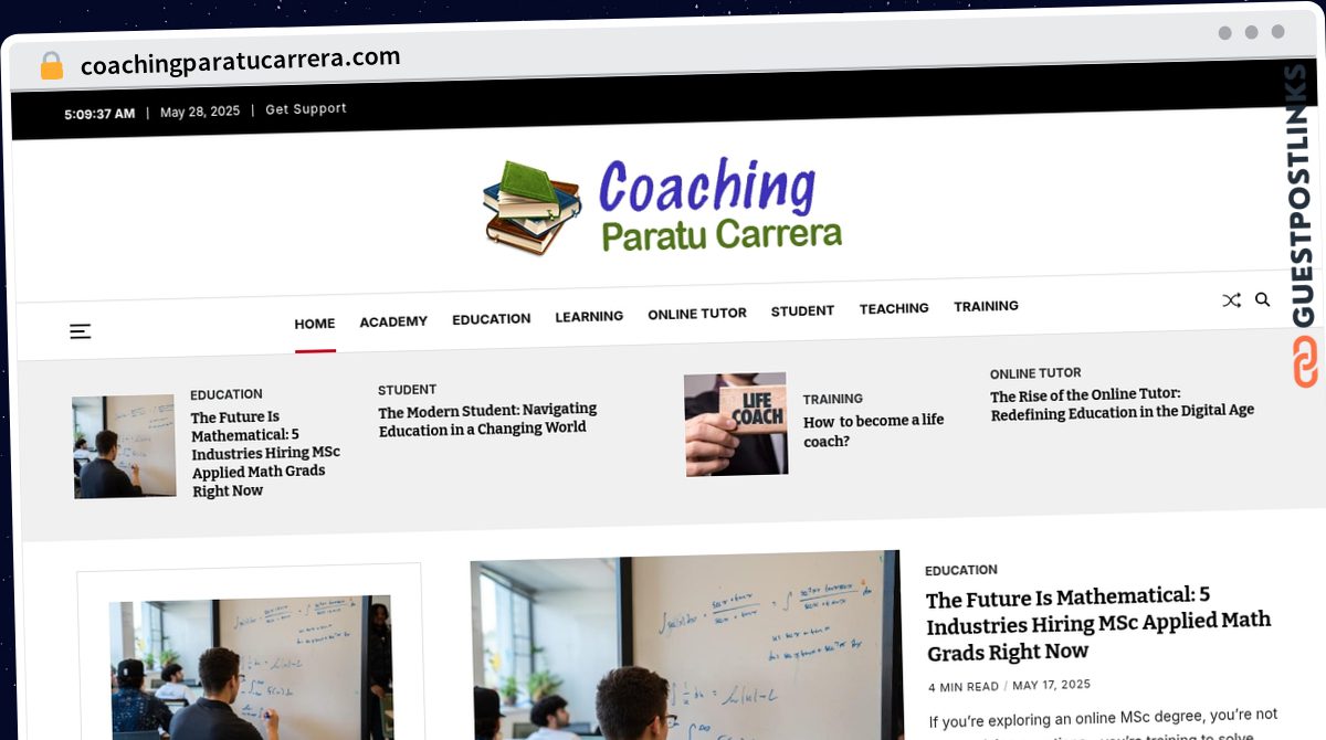 Publish Guest Post on coachingparatucarrera.com