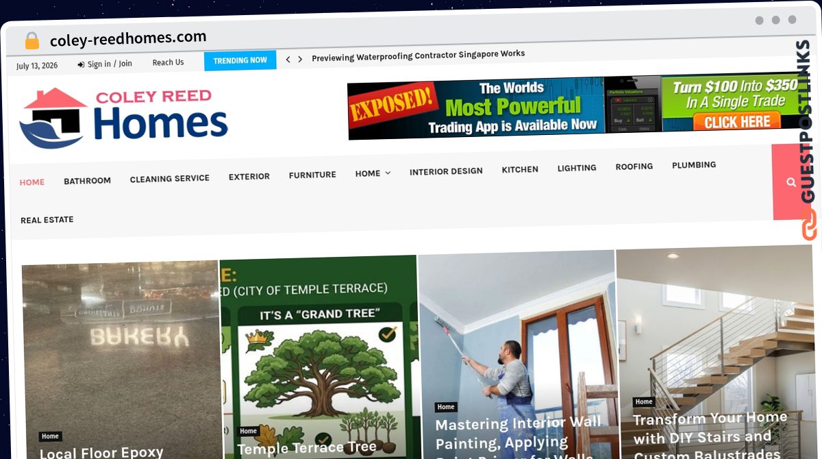 Publish Guest Post on coley-reedhomes.com