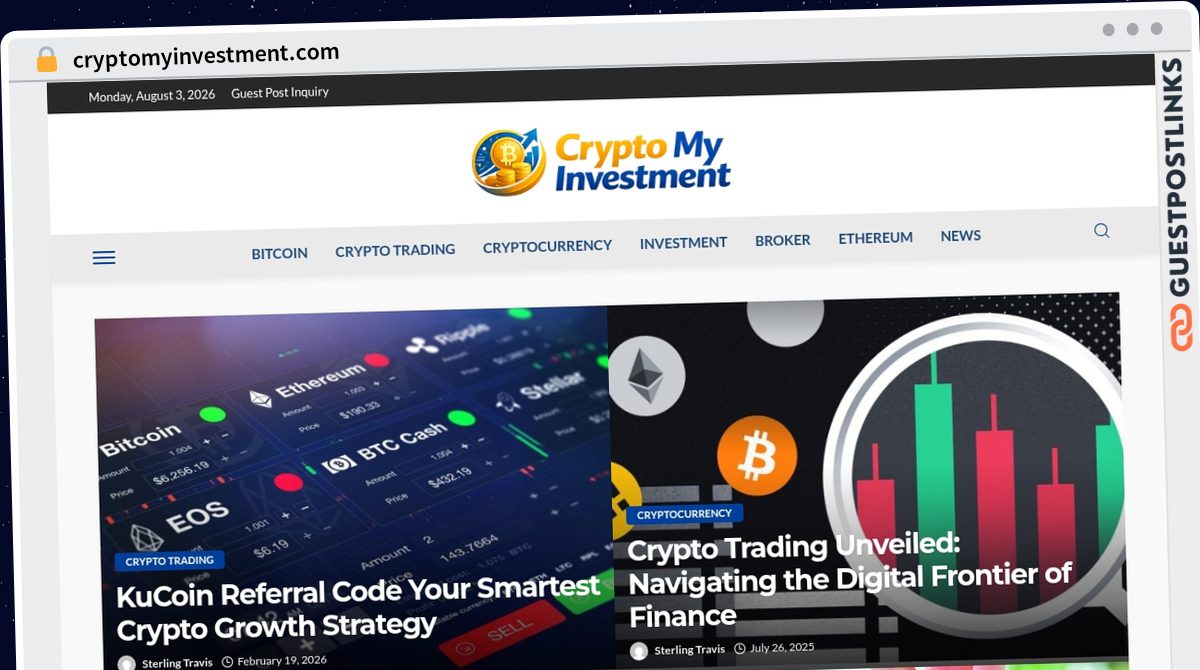 Publish Guest Post on cryptomyinvestment.com