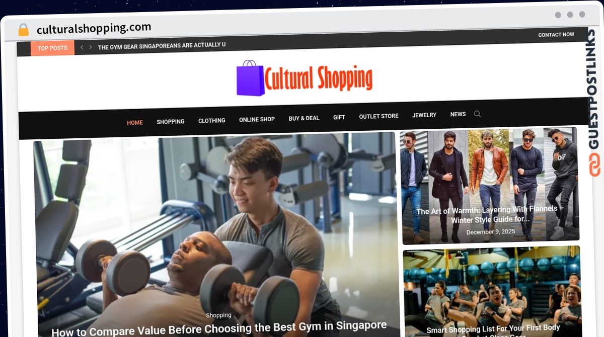 Publish Guest Post on culturalshopping.com