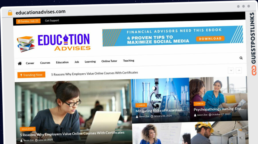 Publish Guest Post on educationadvises.com