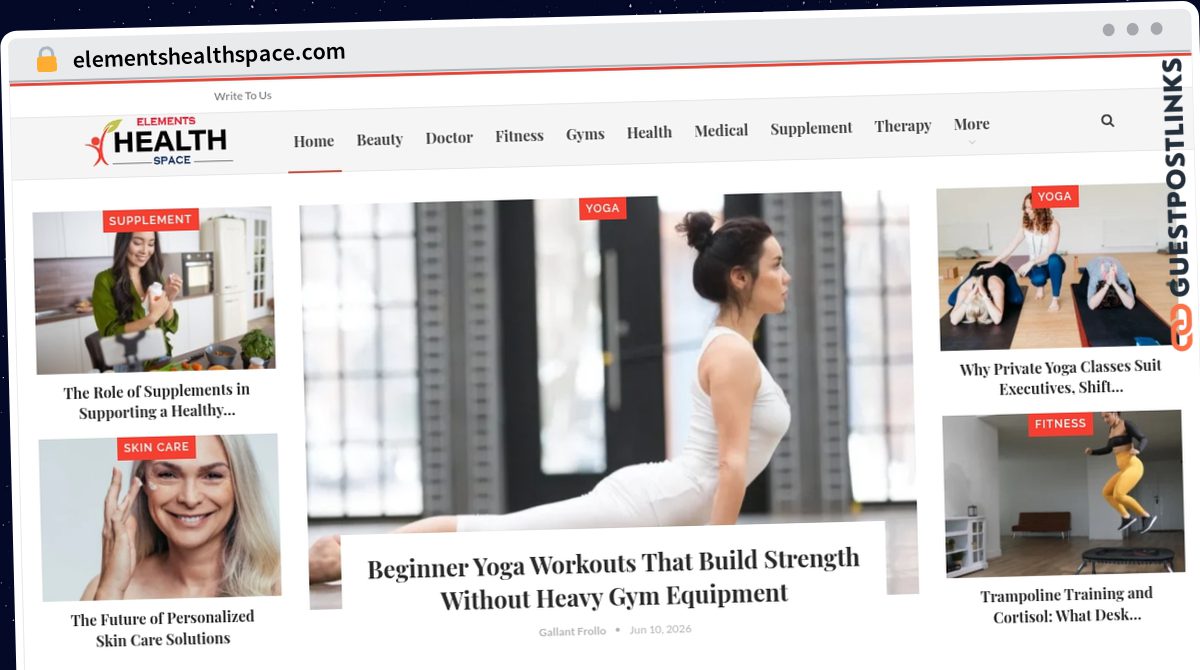 Publish Guest Post on elementshealthspace.com