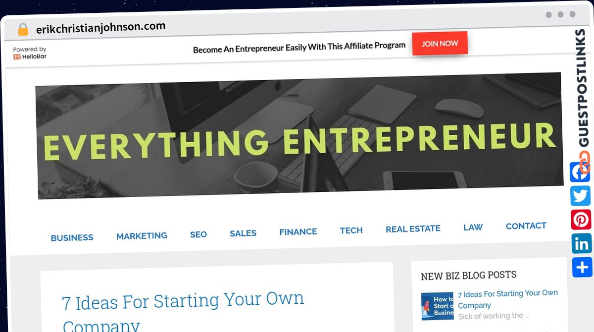 Publish Guest Post on erikchristianjohnson.com
