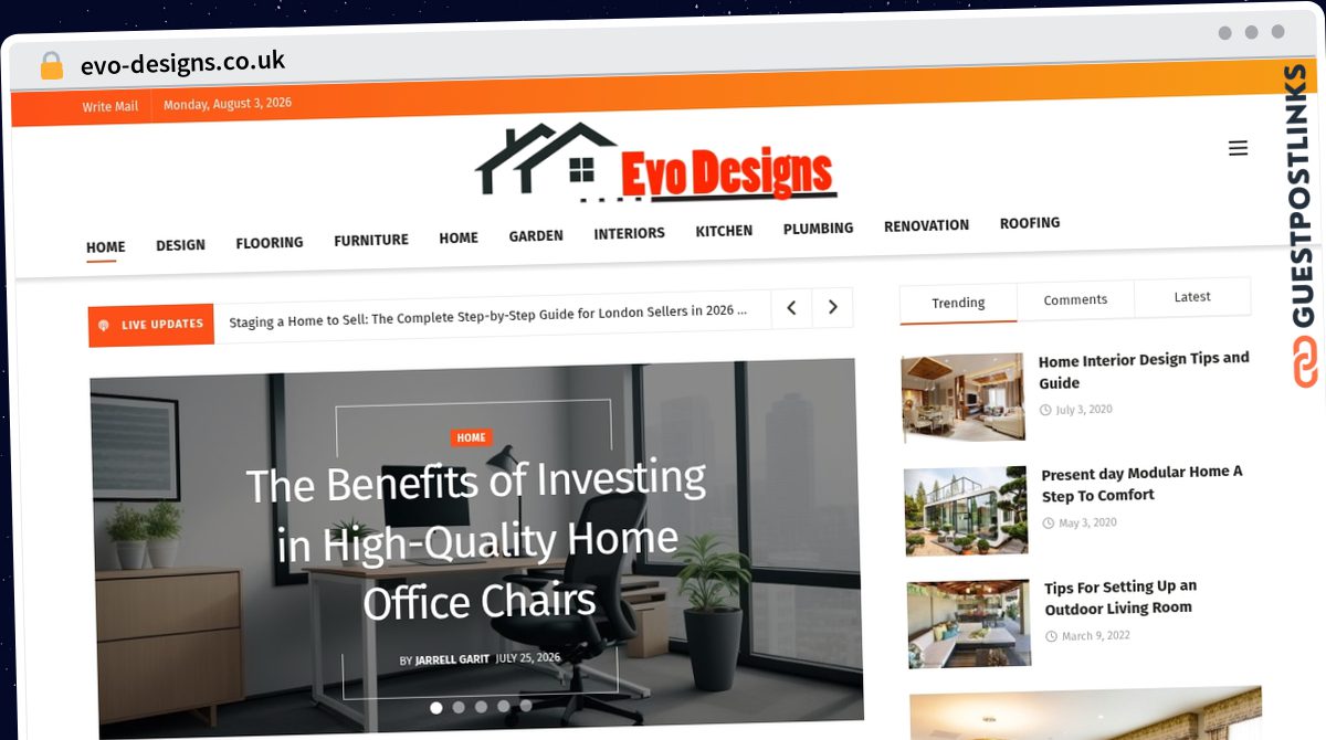 Publish Guest Post on evo-designs.co.uk