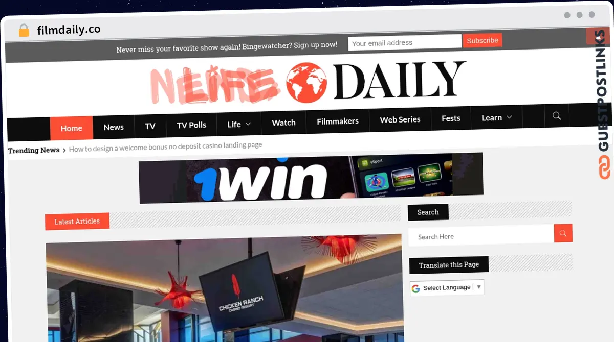 Publish Guest Post on filmdaily.co