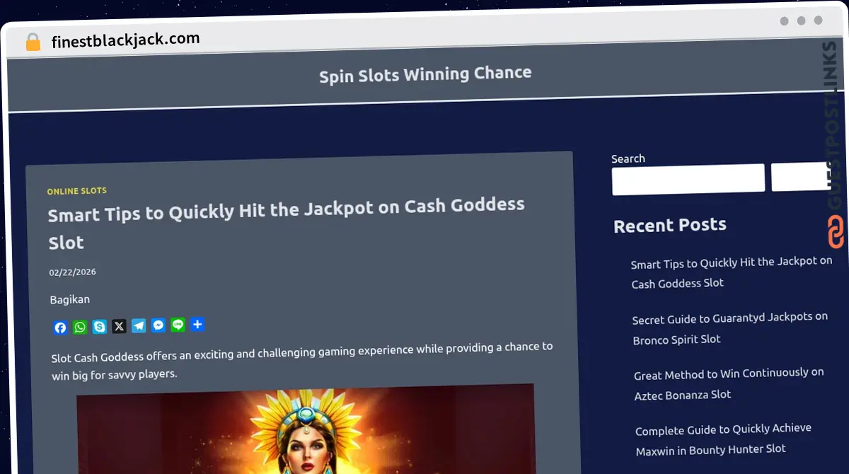 Publish Guest Post on finestblackjack.com
