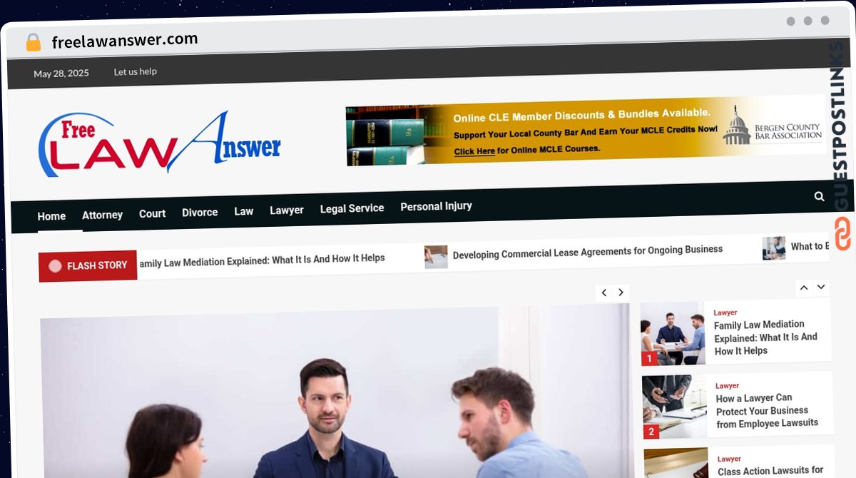 Publish Guest Post on freelawanswer.com