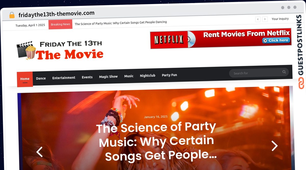 Publish Guest Post on fridaythe13th-themovie.com