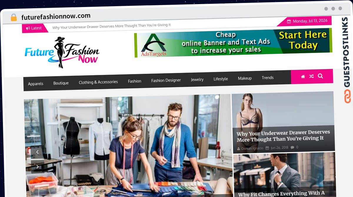 Publish Guest Post on futurefashionnow.com