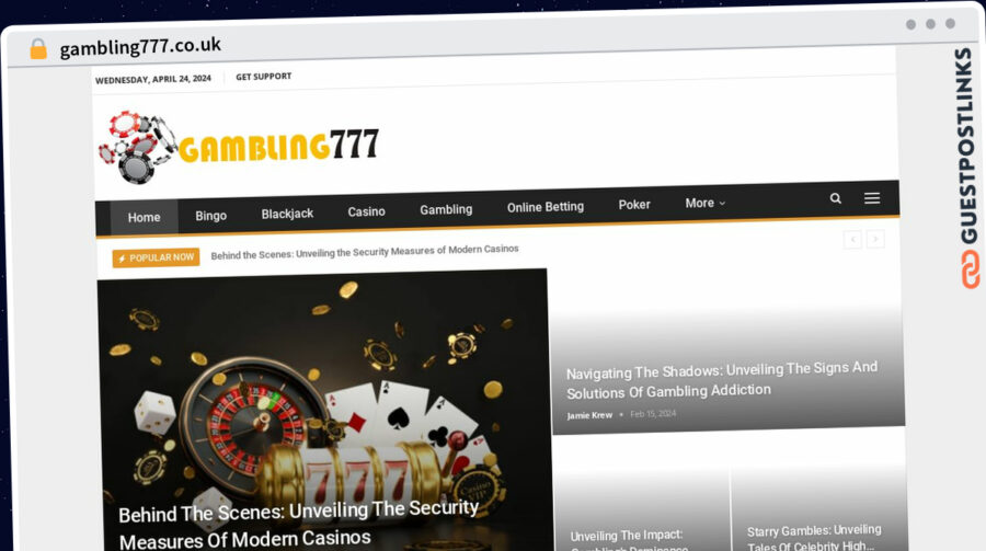 Publish Guest Post on gambling777.co.uk
