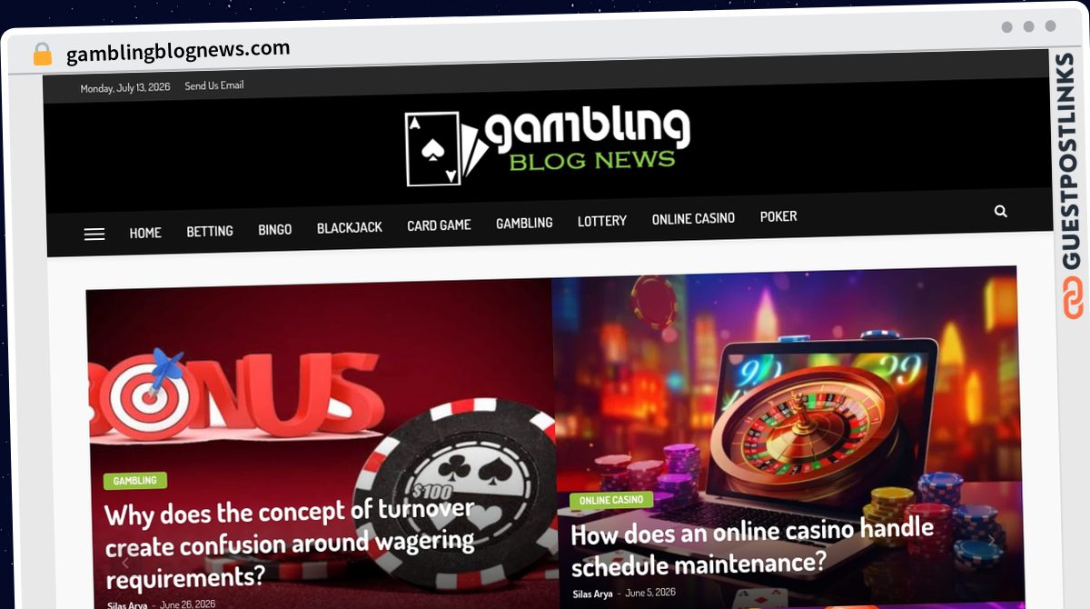 Publish Guest Post on gamblingblognews.com