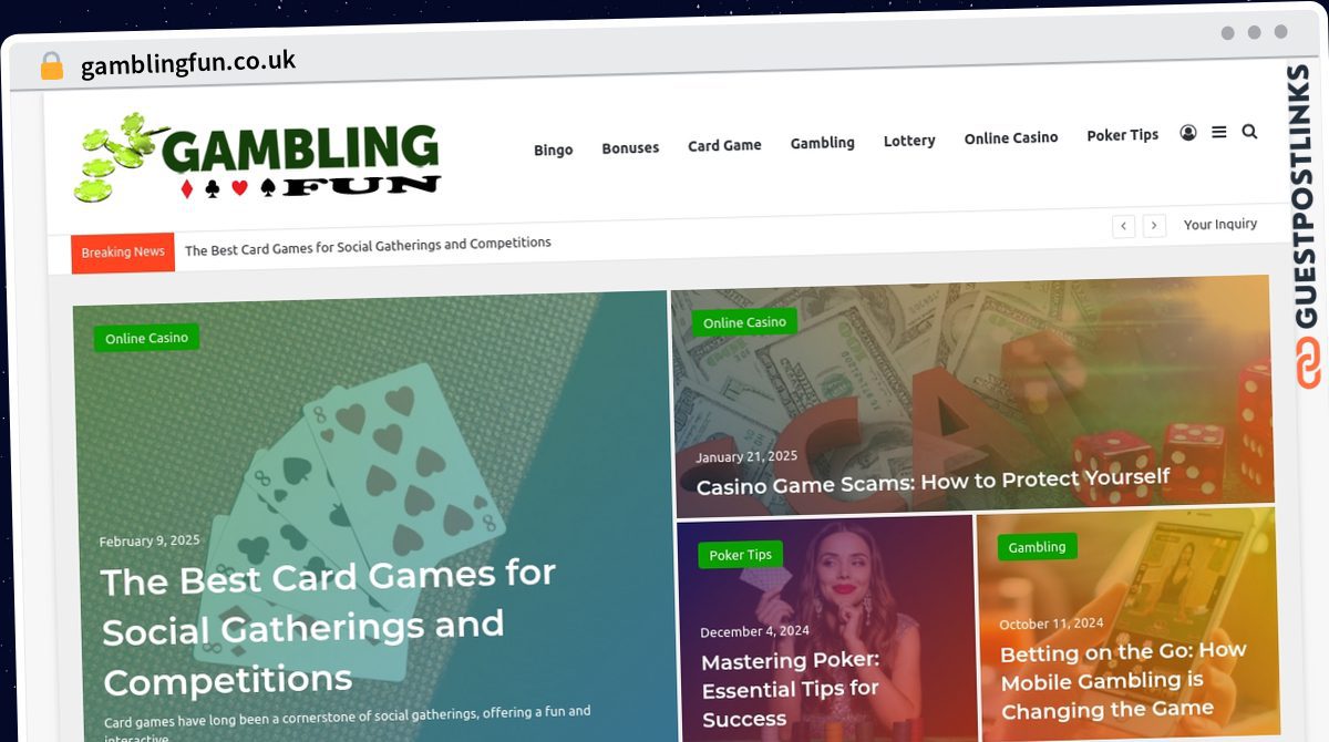 Publish Guest Post on gamblingfun.co.uk