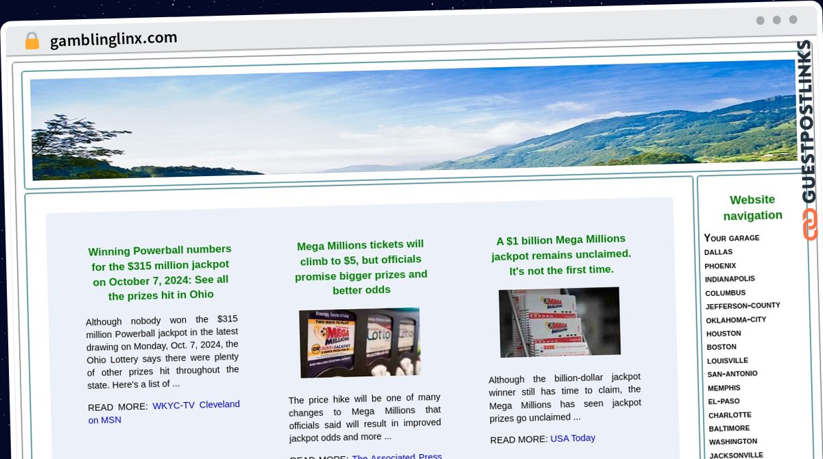 Publish Guest Post on gamblinglinx.com