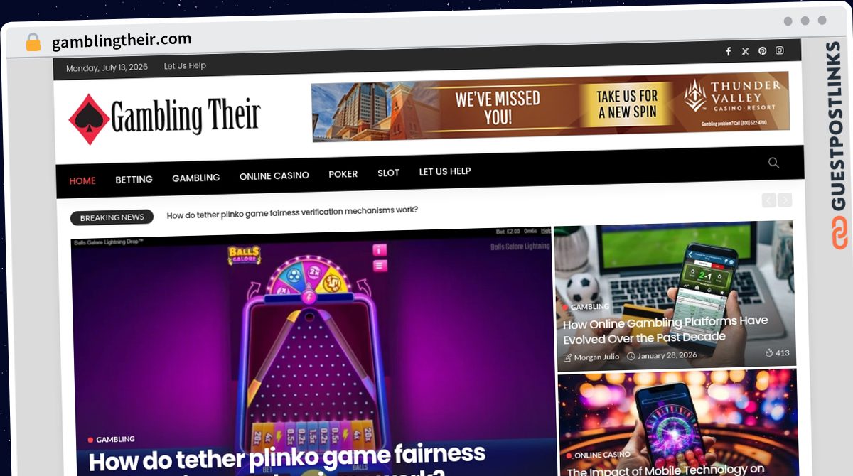 Publish Guest Post on gamblingtheir.com