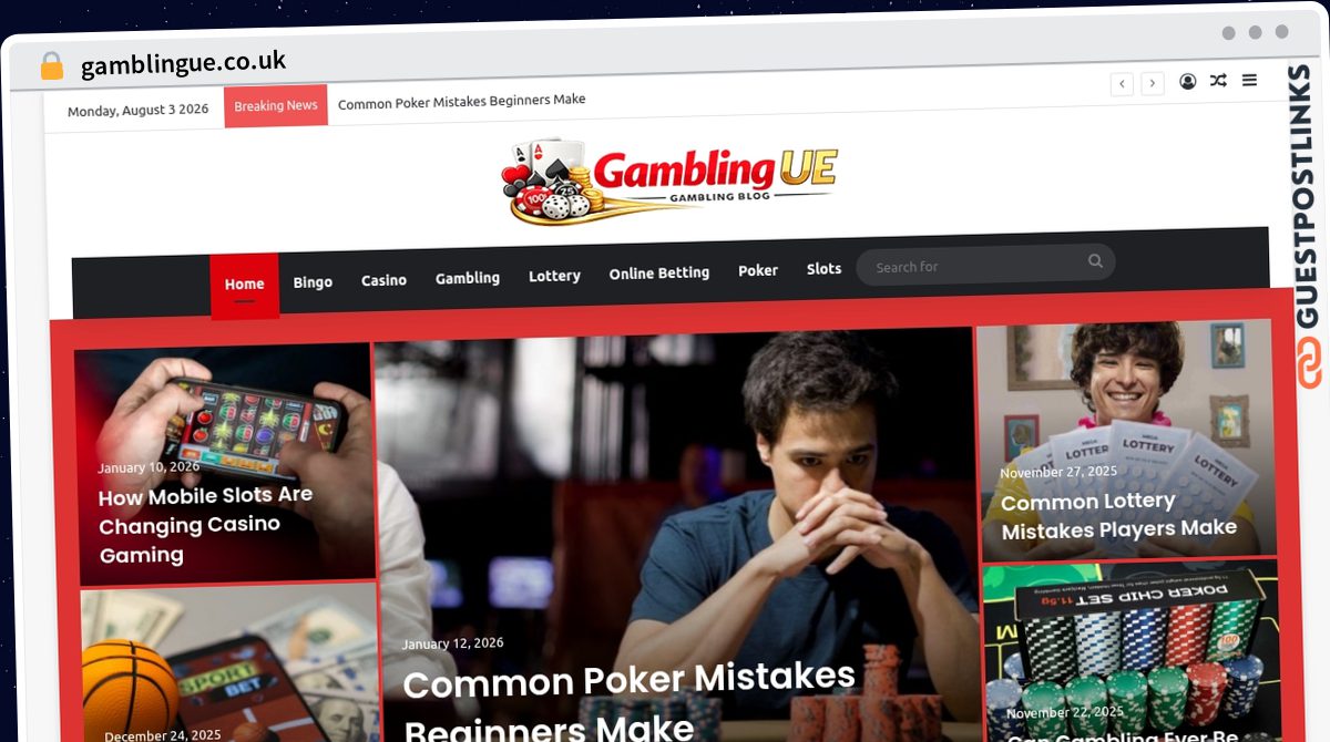 Publish Guest Post on gamblingue.co.uk